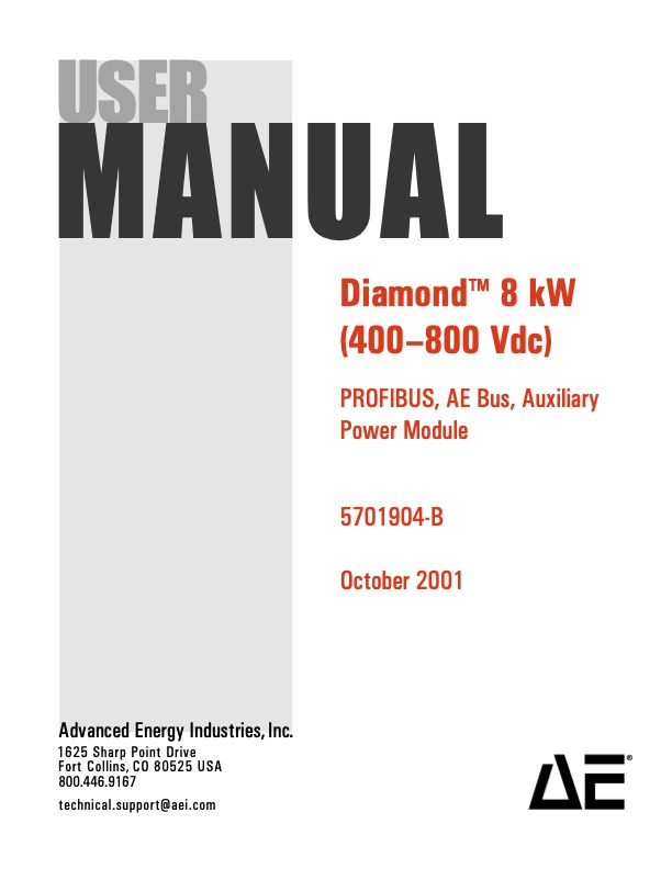 AE_Diamond_8KW Manual.pdf Cover