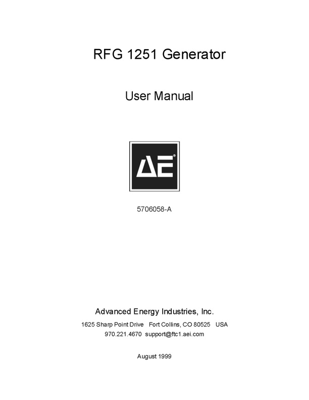 RFG_1251 Manual.pdf Cover