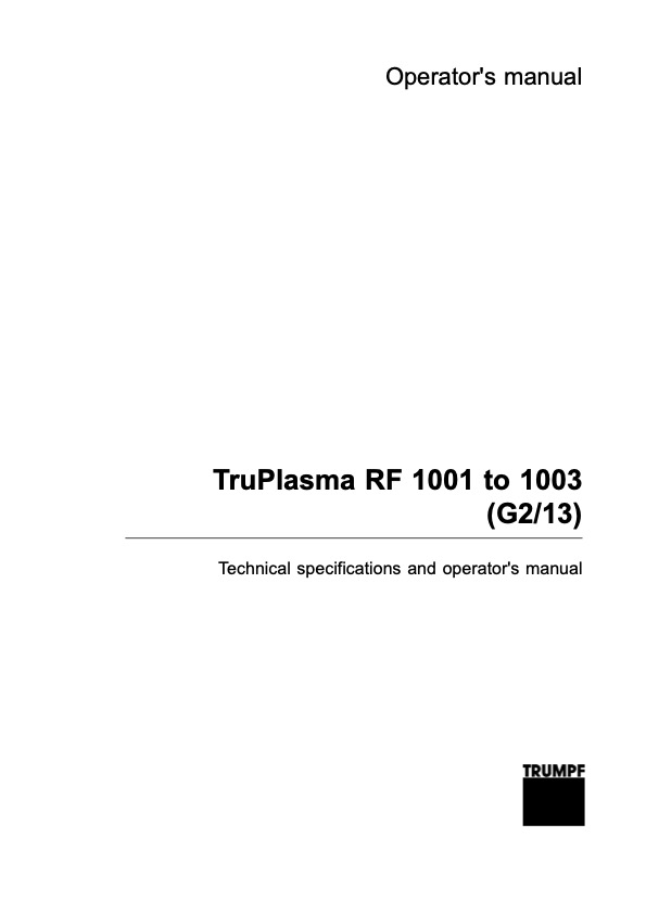 TruPlasma_RF1001-1003_Manual.pdf Cover